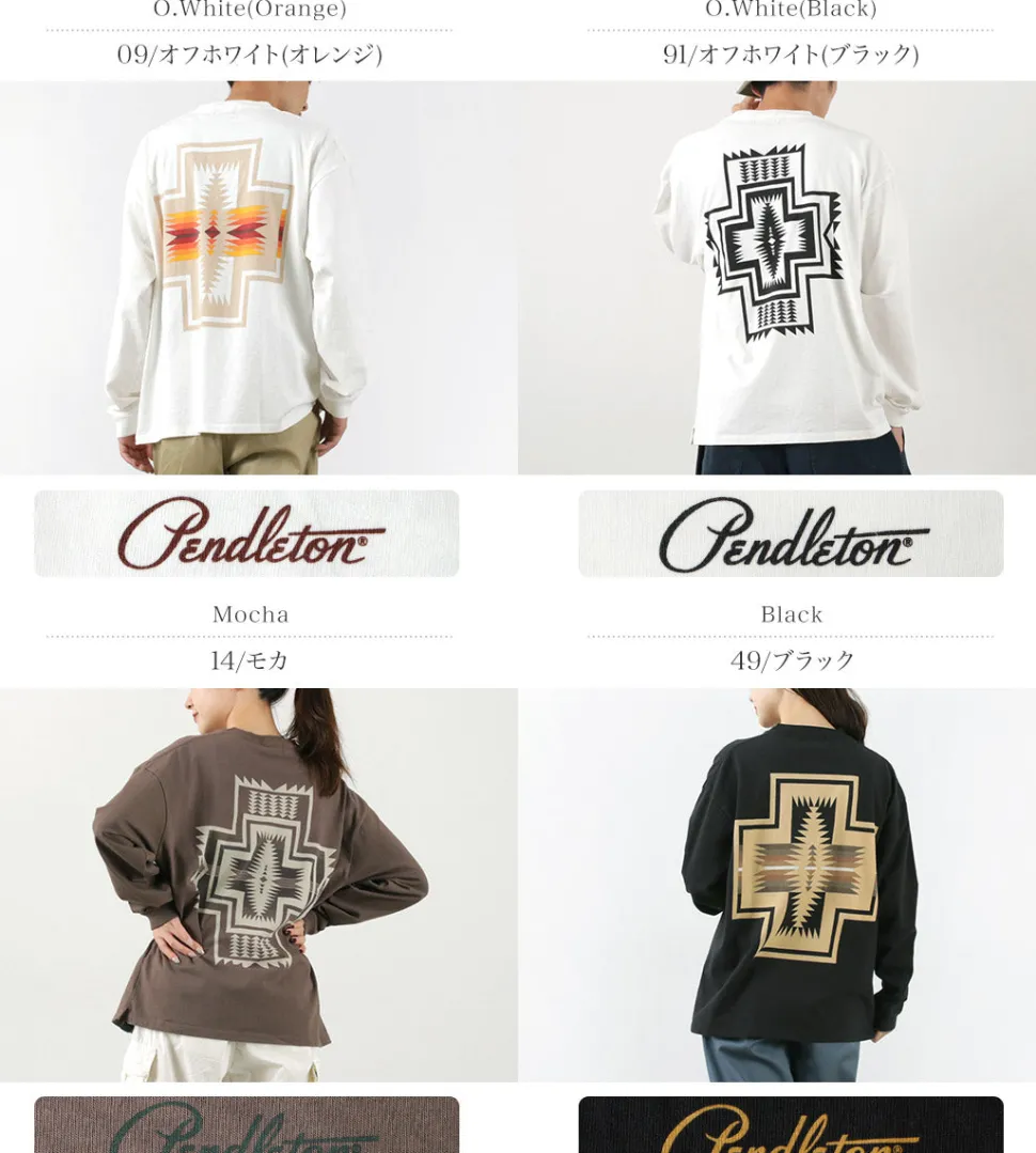PENDLETON / Back Print Long Sleeve T-Shirt