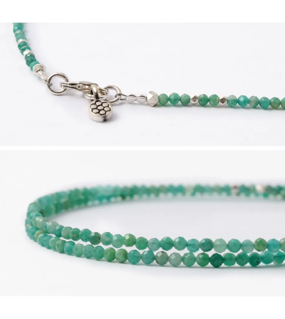 PHADUA / Amazonite (2mm) cut beads / necklace / anklet