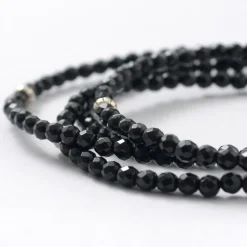 PHADUA / Black onyx bead necklace