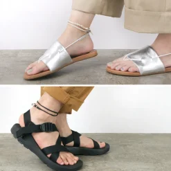 PHADUA / Braided 1mm Leather 2 Wrap Anklet