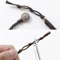 PHADUA / Braided 1.5mm Leather 2 Wrap Bracelet