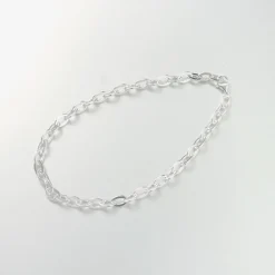 PHADUA / Flat cable chain anklet silver 925