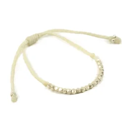 PHADUA / Karen Silver Beaded Wax Cord Bracelet