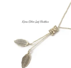 PHADUA / Karen Silver Leaf Bead Necklace