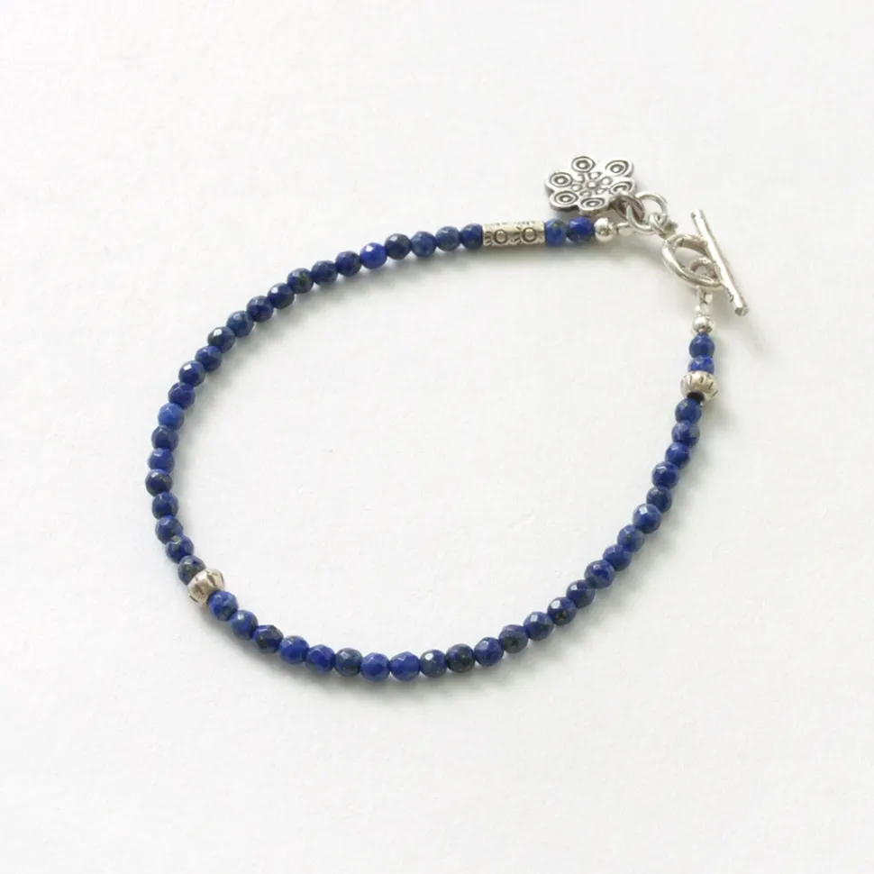 PHADUA / Lapis (3mm) Cut Bead Bracelet