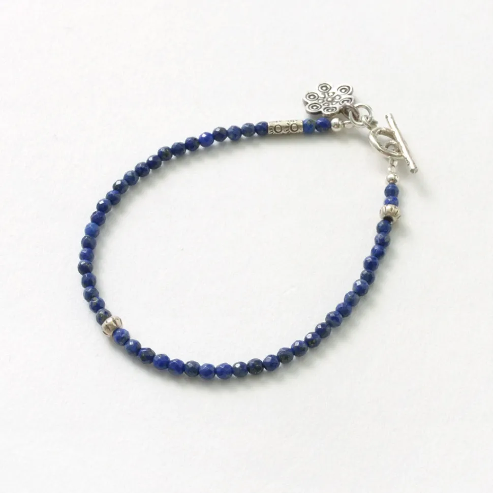 PHADUA / Lapis (3mm) Cut Bead Bracelet