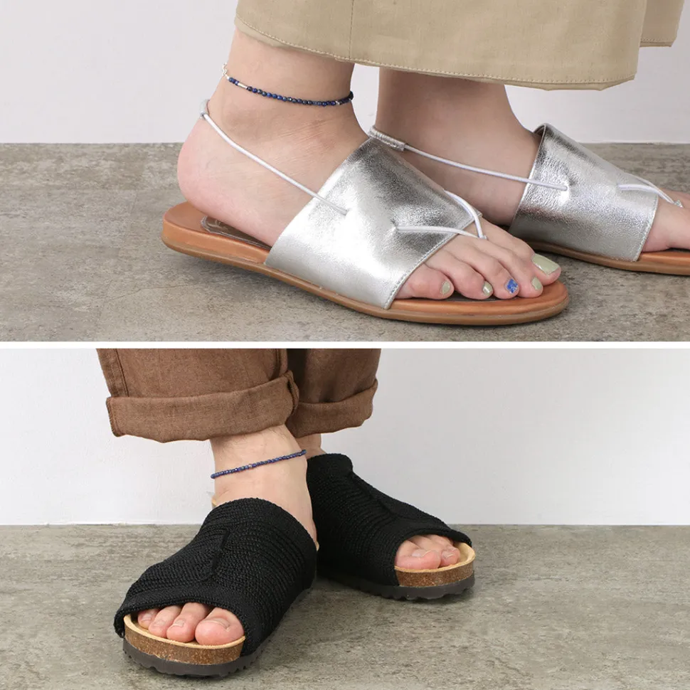 PHADUA / Lapis (3mm) Cut Beads Anklet Adjuster