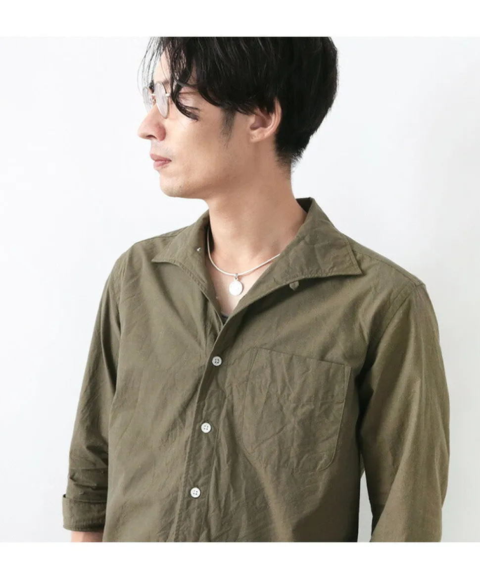 PHADUA / Leather choker necklace in Karen silver.