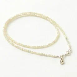 PHADUA / Mother of Shell 2mm Cut Beads Necklace/Anklet