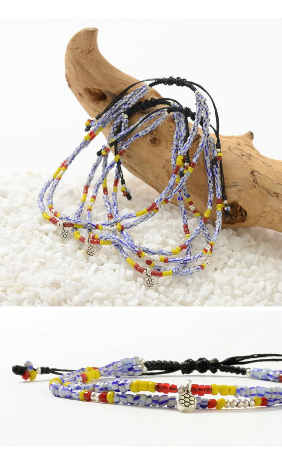 PHADUA / Multi Handmade Beaded Anklet
