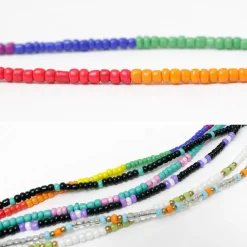 PHADUA / Multicolor glass bead anklet