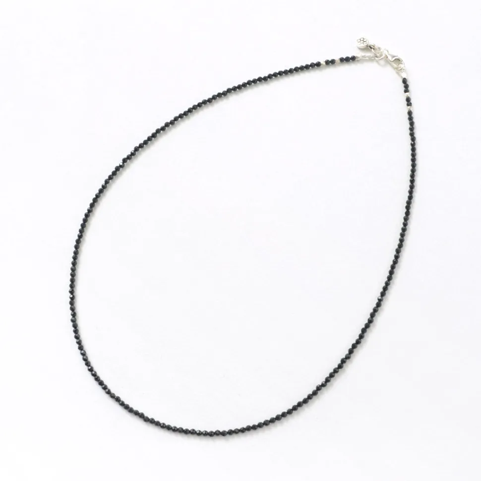 PHADUA / Onyx (2mm) cut bead necklace/anklet