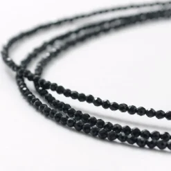 PHADUA / Onyx (2mm) cut bead necklace/anklet