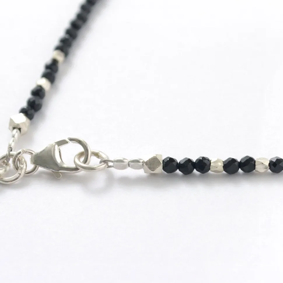 PHADUA / Onyx (2mm) cut bead necklace/anklet