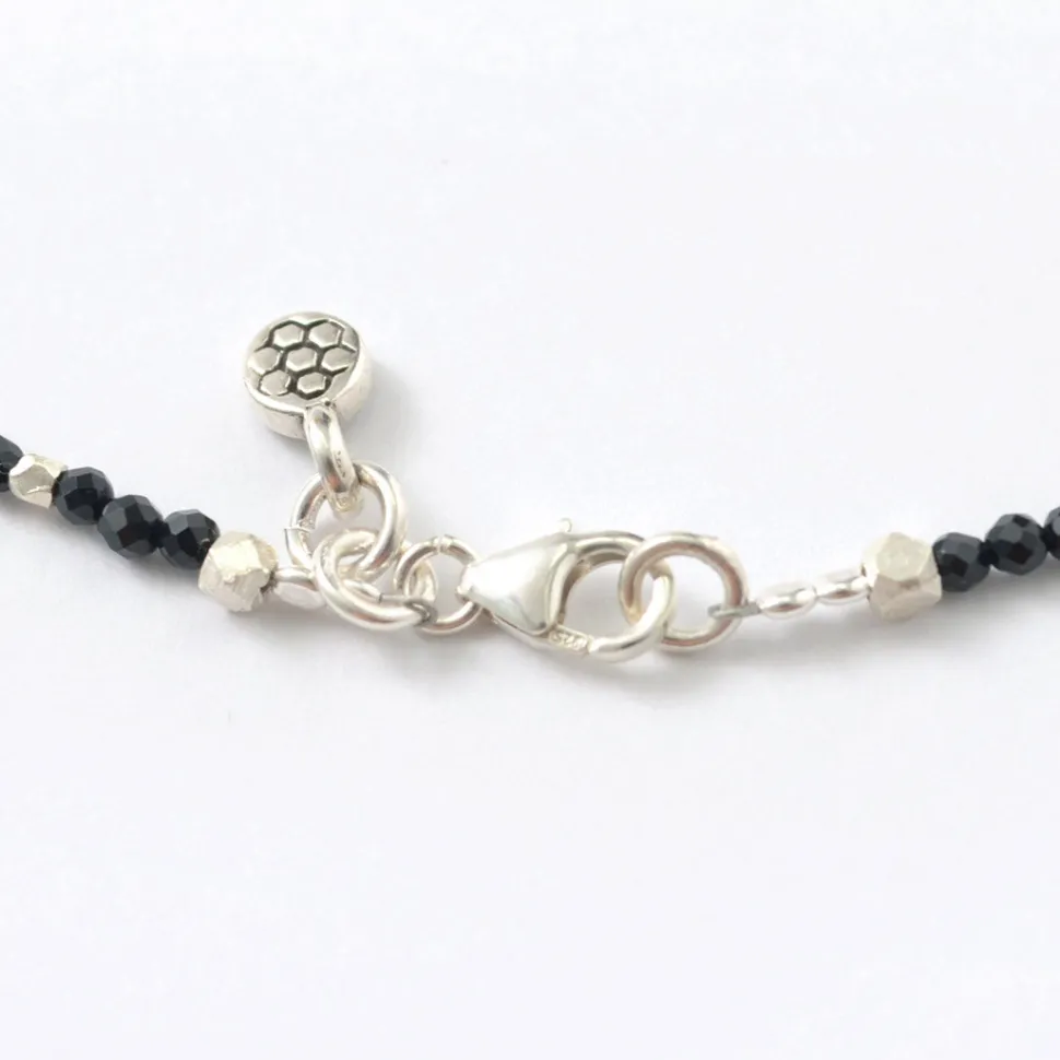 PHADUA / Onyx (2mm) cut bead necklace/anklet