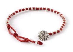 PHADUA / Pure drop silver waxed cord bracelet