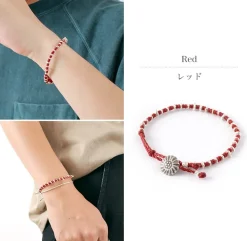 PHADUA / Pure drop silver waxed cord bracelet