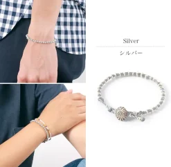 PHADUA / Pure drop silver waxed cord bracelet