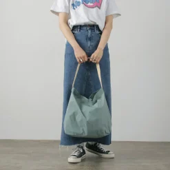 PHADUA / Ripstop Nylon Leather Sack/Shoulder Bag