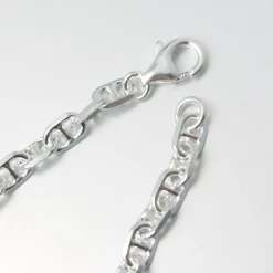 PHADUA / Semi solid anchor chain anklet 925 silver