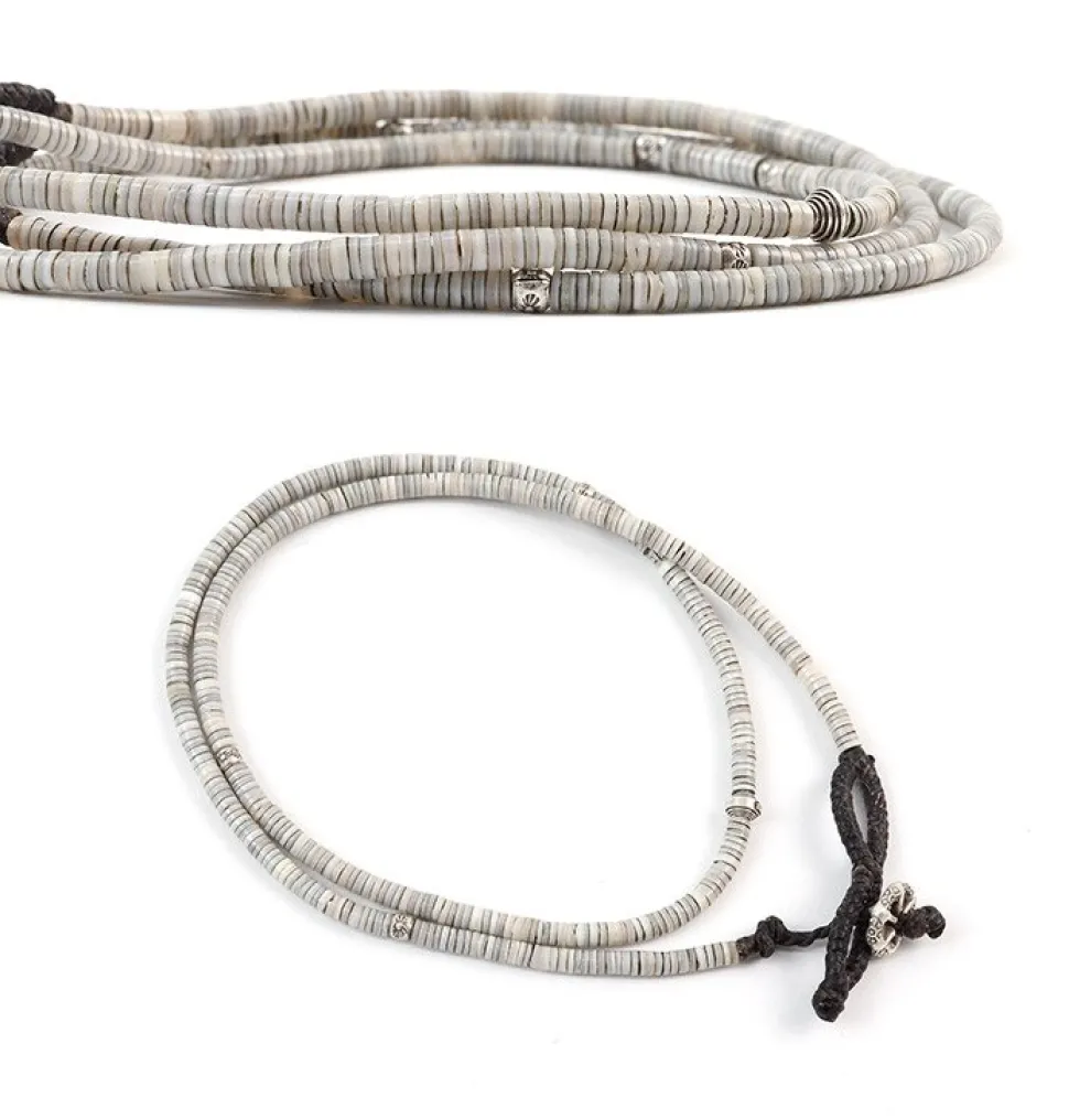 PHADUA / Shell Beads / Wax Cord Necklace / Bracelet / Anklet