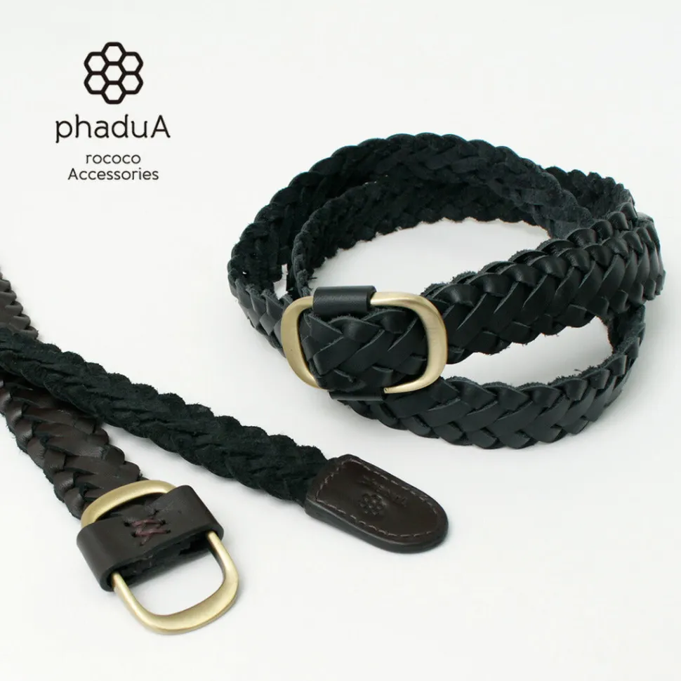 PHADUA / Sizeless Braid Leather Belt