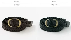 PHADUA / Sizeless Braid Leather Belt