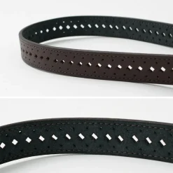 PHADUA / Sizeless Perforated Leather Belt