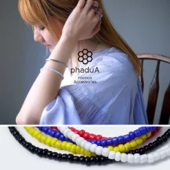 PHADUA / Solid glass bead bracelet