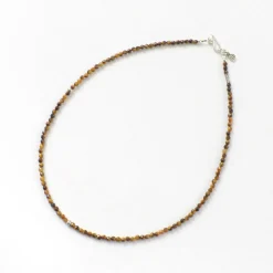 PHADUA / Tiger Eye 3mm Cut Bead Necklace