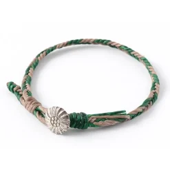 PHADUA / 2-Tone Wax Cord Concho Bracelet