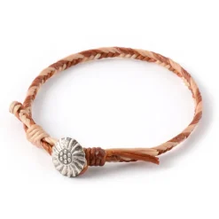 PHADUA / 2-Tone Wax Cord Concho Bracelet