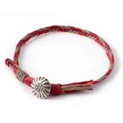 PHADUA / 2-Tone Wax Cord Concho Bracelet