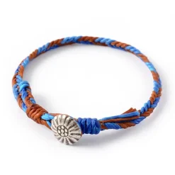 PHADUA / 2-Tone Wax Cord Concho Bracelet