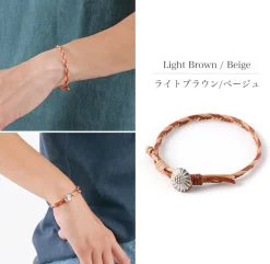 PHADUA / 2-Tone Wax Cord Concho Bracelet