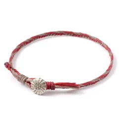 PHADUA / 2-Tone Wax Cord Concho Anklet