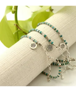 PHADUA / Turquoise and Shell Anklet