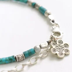 PHADUA / Turquoise Beaded Anklet