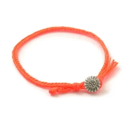 PHADUA / Wax Cord Concho Anklet Fishbone Braid