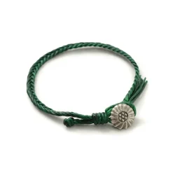 PHADUA / Wax Cord Concho Bracelet Fishbone Braid
