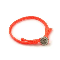 PHADUA / Wax Cord Concho Bracelet Fishbone Braid