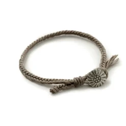 PHADUA / Wax Cord Concho Bracelet Fishbone Braid