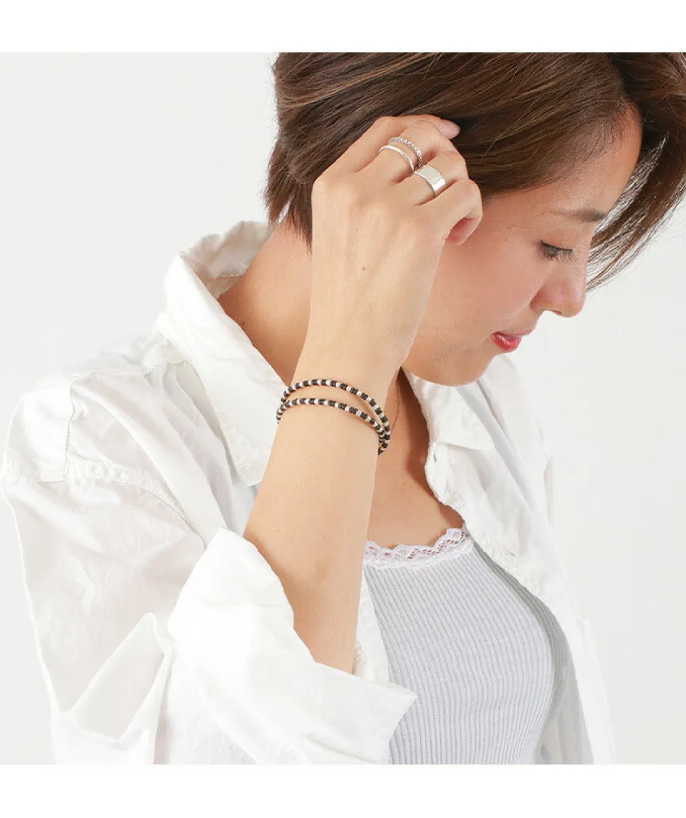 PHADUA / Wax Cord Silver Bracelet