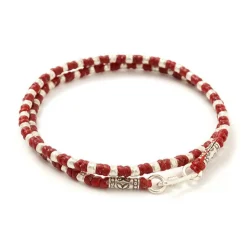 PHADUA / Wax Cord Silver Bracelet