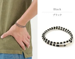 PHADUA / Wax Cord Silver Bracelet