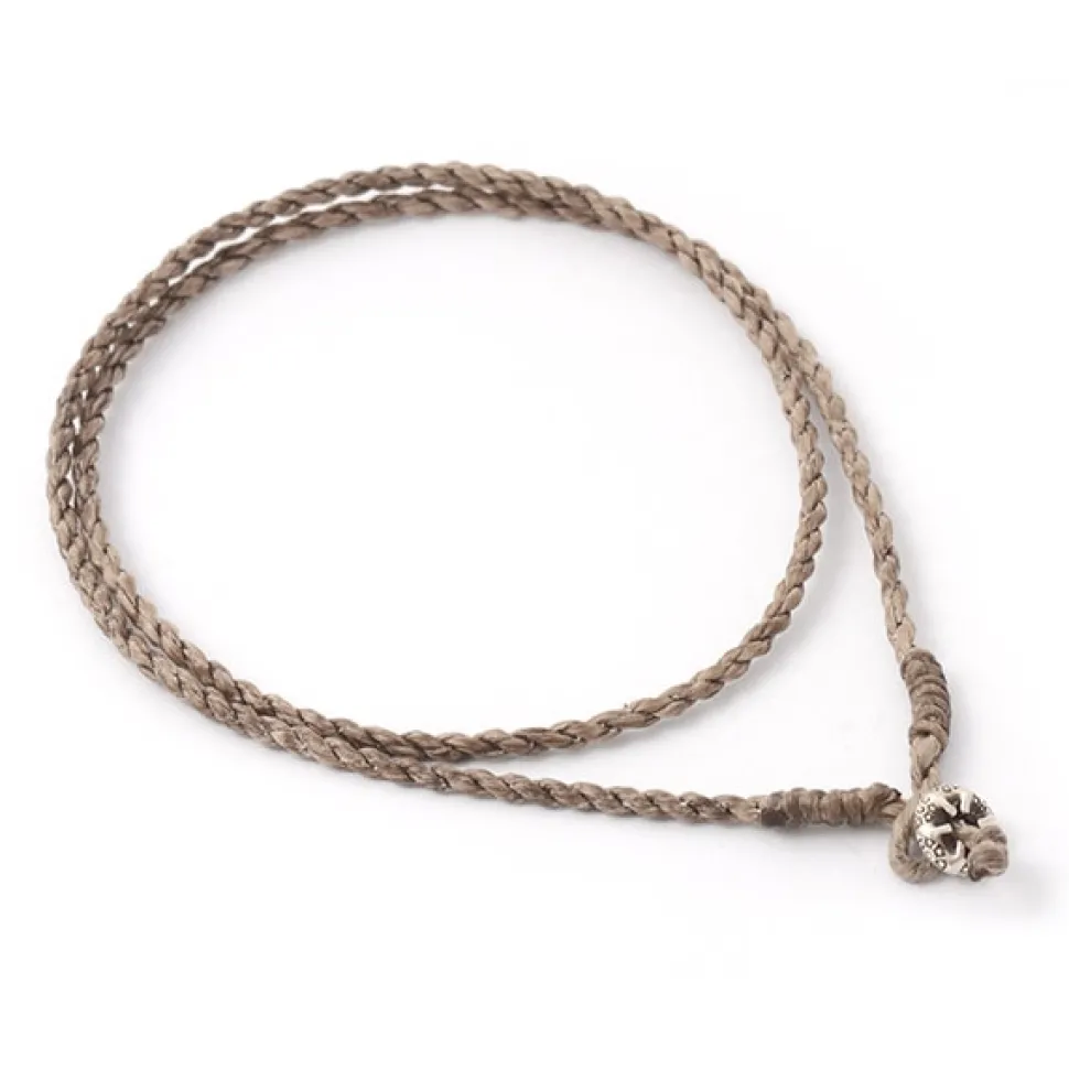 PHADUA / Wax Cord Silver Choker Necklace