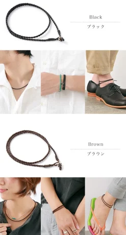 PHADUA / Wax Cord Silver Choker Necklace