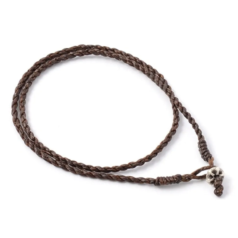 PHADUA / Wax Cord Silver Choker Necklace