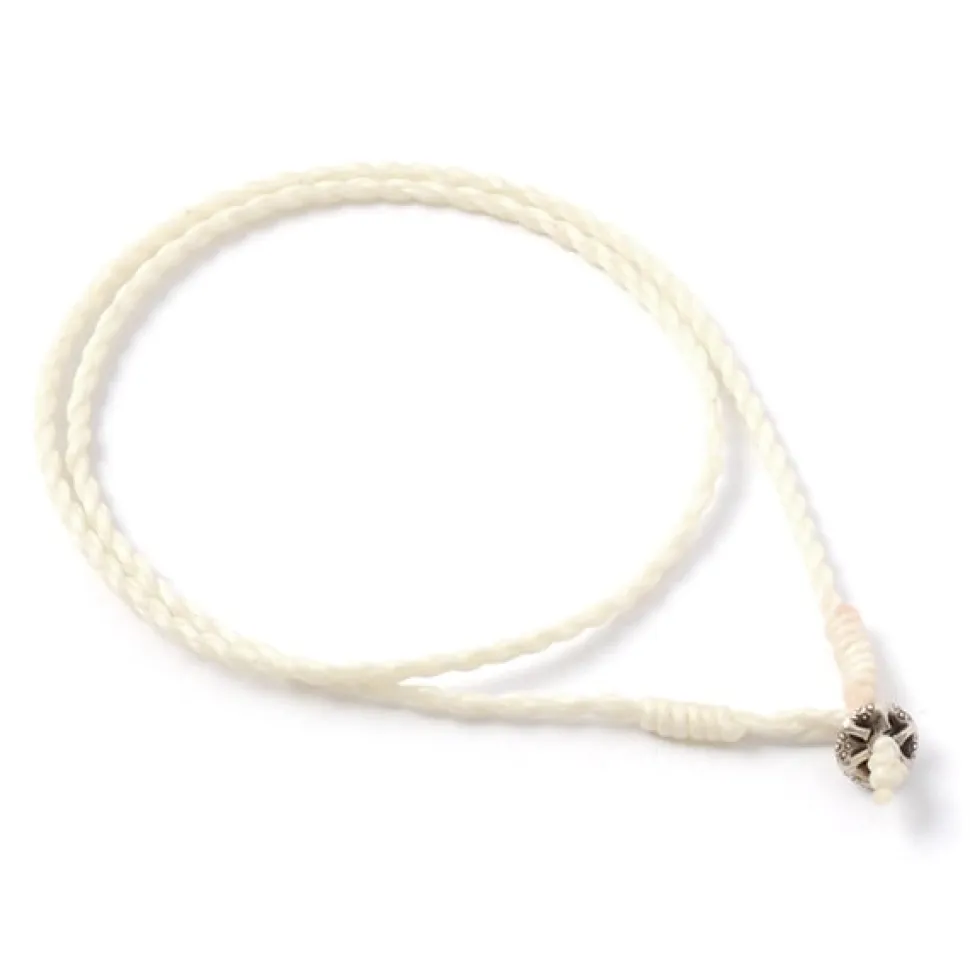 PHADUA / Wax Cord Silver Choker Necklace