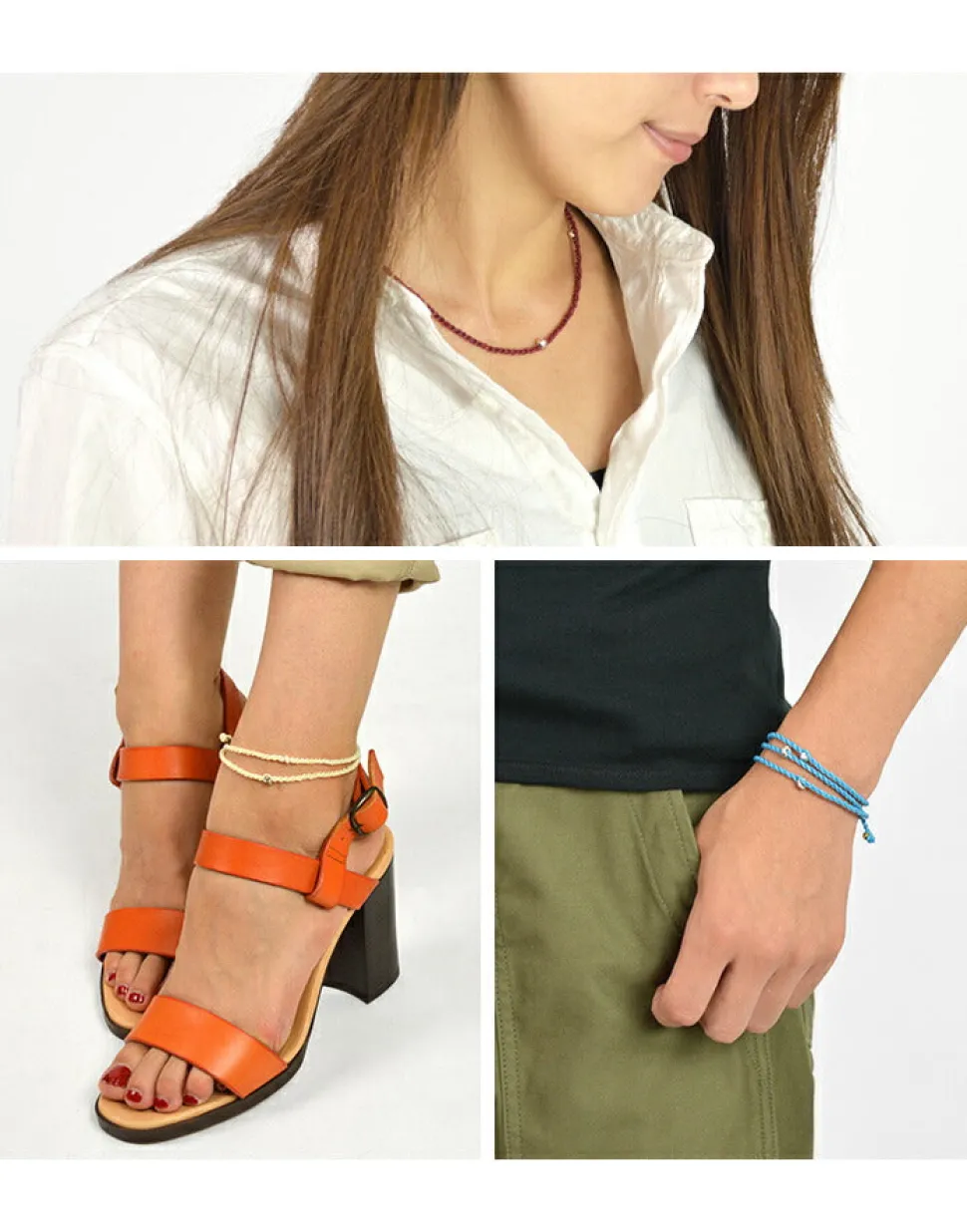 PHADUA / Wax Cord Silver Necklace